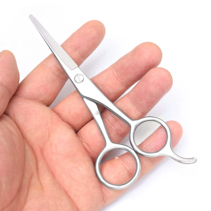 Stainless Steel Facial Hair Small Pet Professional Grooming Scissors Shears Beard & Mustache Scissors -Beards, Mustache & Eyebrows and Pet Fur For Precise Facial Hair Trimming (5.5 Inch A) 5.5 Inch A - PawsPlanet Australia