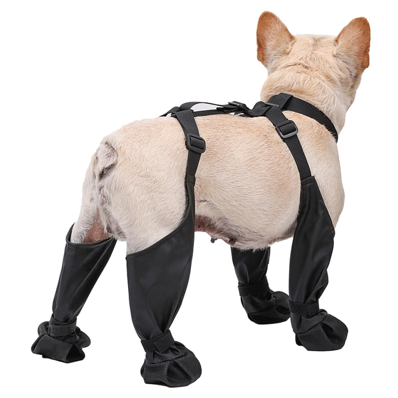 Dog Shoes, Waterproof Dog Boots with Suspenders, Pet Paw Protector Dog Outdoor Walking Shoes for Small Medium Dogs S S-For small poodle,etc.
