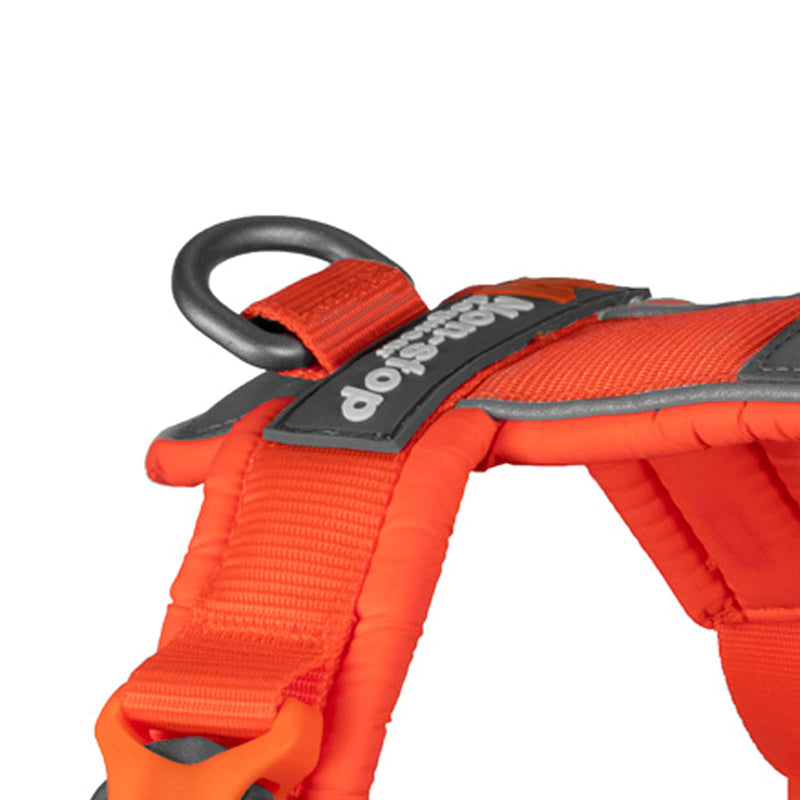 Non-stop dogwear Line Harness 5.0, Padded Dog Harness for Medium Dogs, Made for Hiking, Sport and Everyday Active Life with 3 Leash Clips, Reflectors and Ergonomic Fit Orange, Size 6 - PawsPlanet Australia