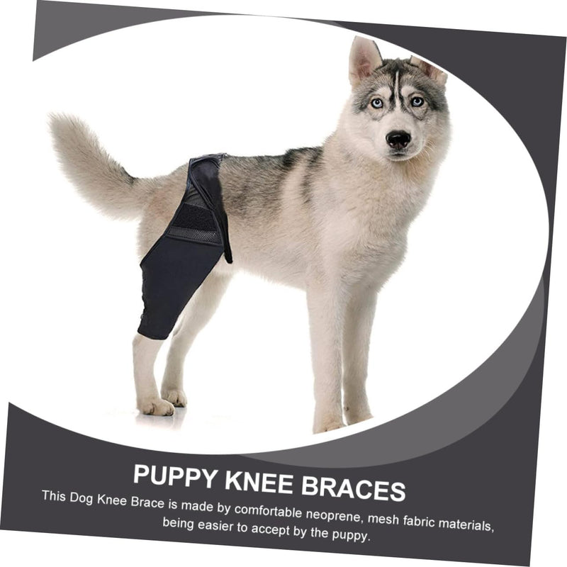 Neoprene Dog Knee Brace with Breathable Mesh Elastic Protection for Injured Front and Rear Legs Adjustable Dog Leg Splint for Long Term Stability
