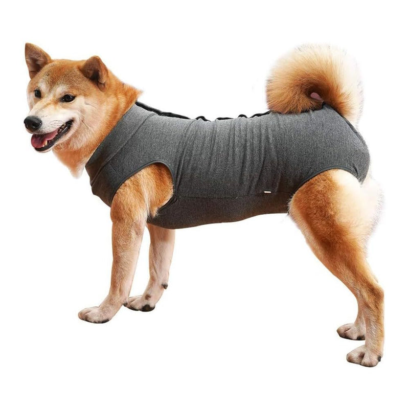 Dog Sterilization Suit Adjustable Practical Breathable Cat Jumpsuit Abdominal Bandages Elastic Cat Weaning Suit Travel Use(Grey)