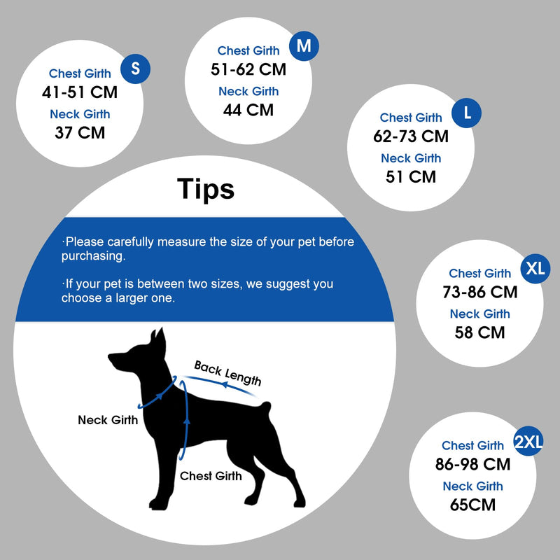 ASENKU Dog Coat with Soothing Hood and Ear Protection, Calming Vests for Dogs to Relieve Anxiety, Anti-Stress Vest, Dog Calming Jacket, Calming Shirt with Reflective Stripes S blue