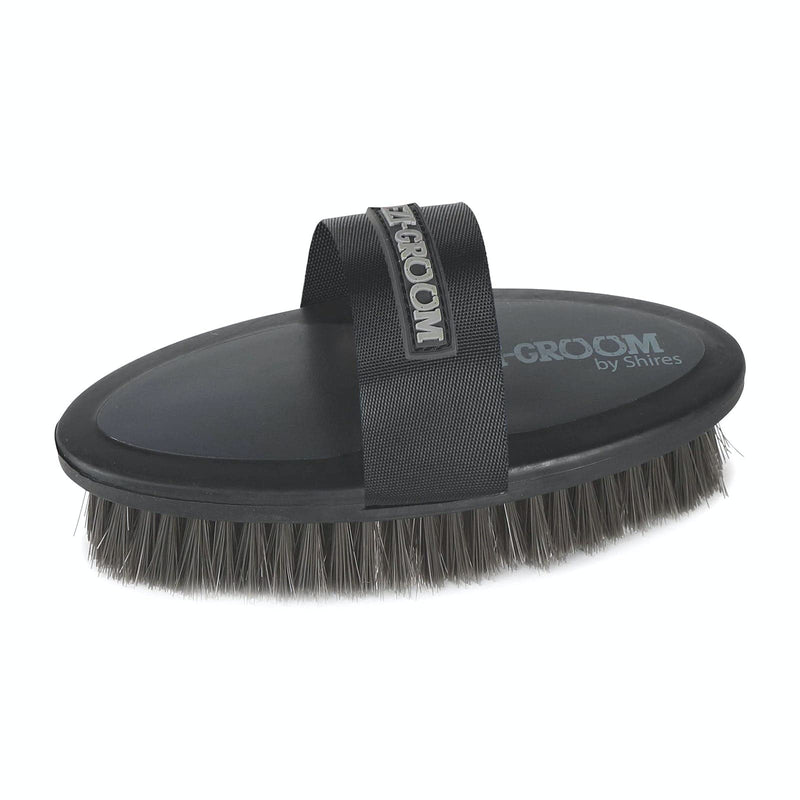 Shires Equestrian Ezi-Groom Grip Horse Body Brush (Orange) - PawsPlanet Australia