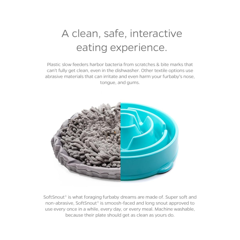 Pet Parents® Forager® Bowls, Slow Feeder Dog Bowls with SoftSnout™ & Non-Slip Backing Technology, Dog Feeder Mat & Snuffle Mat for Large Dogs and Small Dogs (Forest Modern Grey) Forest Modern Grey - PawsPlanet Australia