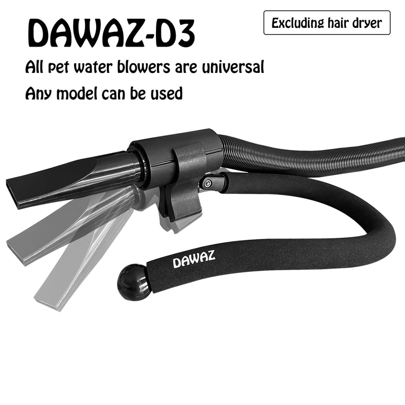 DAWAZ pet Grooming Dog Hair Dryer Water Blowing Machine Neck Hanging Bracket Universal Adjustment Free Your Hands (D3), BLACK D3 - PawsPlanet Australia