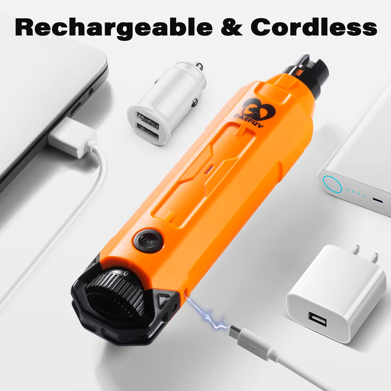 Casfuy 6-Speed Dog Nail Grinder - Newest Enhanced Pet Nail Grinder Super Quiet Rechargeable Electric Dog Nail Trimmer Painless Paws Grooming & Smoothing Tool for Large Medium Small Dogs (Orange) C-Orange - PawsPlanet Australia