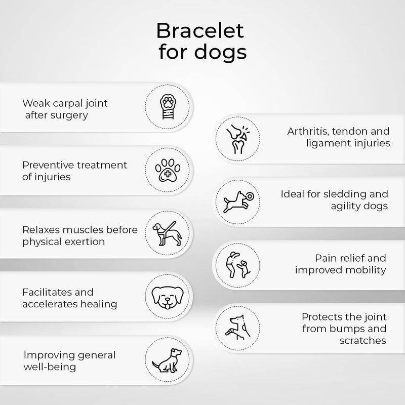 Ortocanis - Dog Leg Brace - Front Leg Brace for Dog - Arthritis, Ligament Injuries, Tendon Injuries or Agility Dogs - Made of Neoprene - Size XXS 5-8 cm