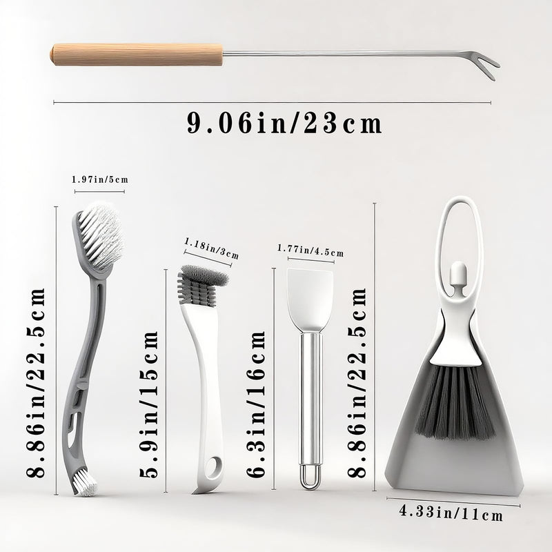 5-Piece Bird Cage Cleaning Brush Tool Set, Bird Cage Cleaner, Pet Cage Cleaning Kit, Suitable for Bird Cages, Rabbit Cages, Hamster Cages, Parrot Cages, and Other Small Pet Cage Accessories - PawsPlanet Australia