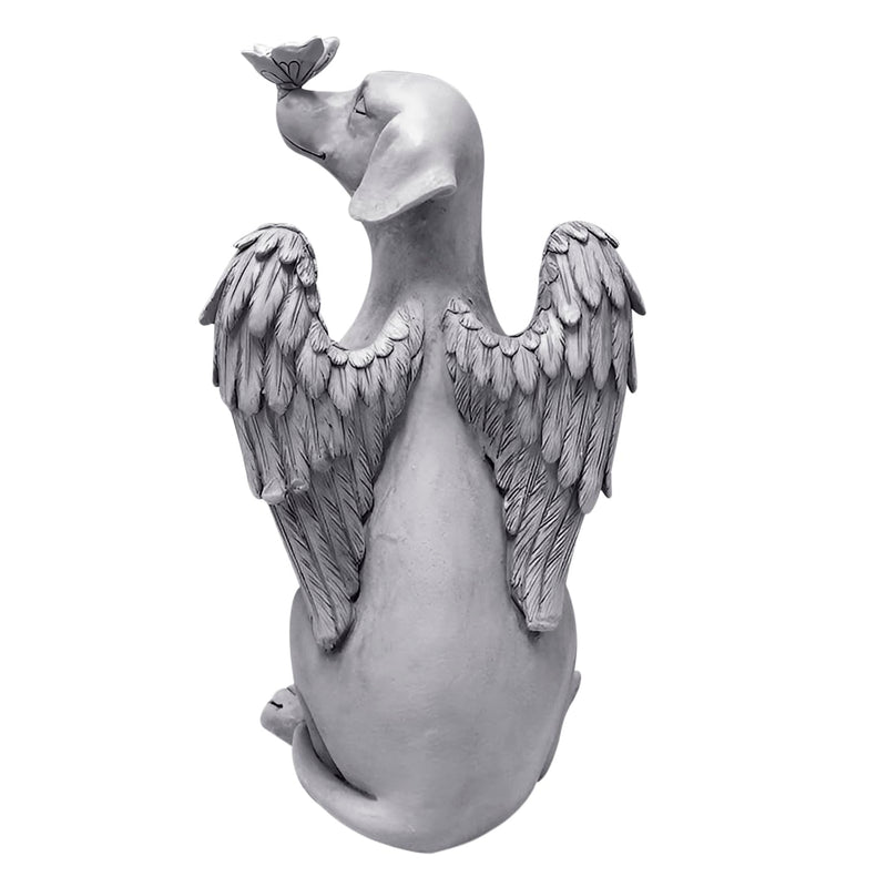 Dog Angel Figurine Memorial Pet Puppy Dog Butterfly Stone Statue with Wings Garden Grave Monument Marker Decor Polyresin Dog Angel Figures Statue Tombstone Sculpture Ornament Loss of Dog Sympathy Gift Grey, Angel Dog - PawsPlanet Australia
