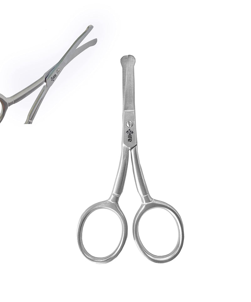 Baby Nail Scissors with Rounded Probe Tip Curved - Stainless Steel 4.5" Good for Dogs and Cats whiskers - PawsPlanet Australia