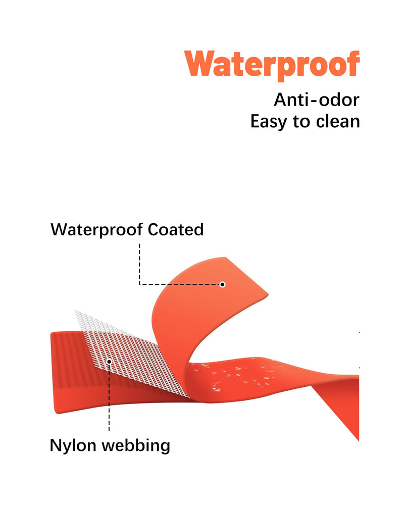Waterproof Martingale Collar for Dogs,Easy to Clean Dog Collars with Safety Quick Release Buckle,Rubber Collar for Medium Large Dogs Walking Training (Orange, M (16.5-20.8inch)) M (16.5-20.8inch) Orange - PawsPlanet Australia