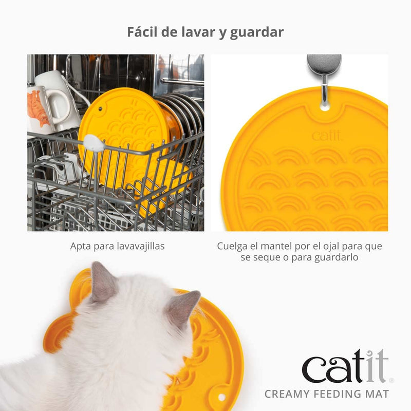 Catit Creamy Lickable Cat Treat Feeding Mat, Fish Shaped Cat Placemat - PawsPlanet Australia