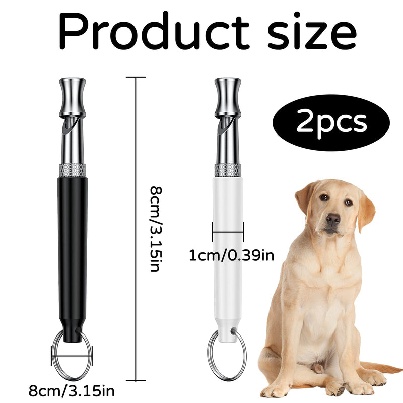 2 Pcs Dog Whistles,Dog Whistle to Stop Barking,Adjustable Ultrasonic Silent Dog Whistle to Make Dogs Come to You,Dog Whistle Training for Stop Barking Training Control Tools, Lanyard - PawsPlanet Australia
