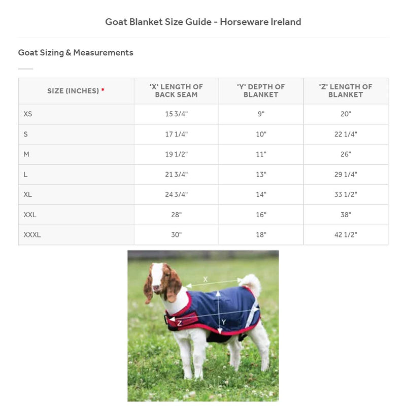 Horseware® Goat Coat (100g Light) Navy/Red Extra Large