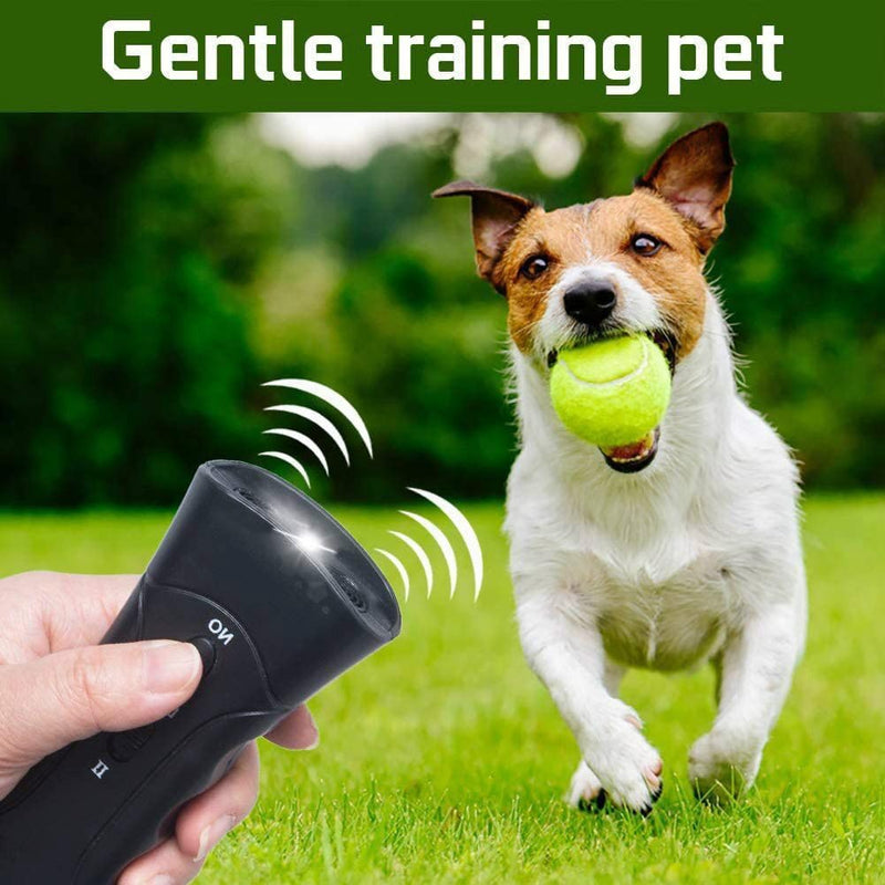 Anti Barking Device for Dogs, Sonic Bark Deterrents – Ultrasonic Dog Bark Control with LED Light & Flashlight | Safe & Humane Handheld Trainer | Deterrent for All Dog Breeds