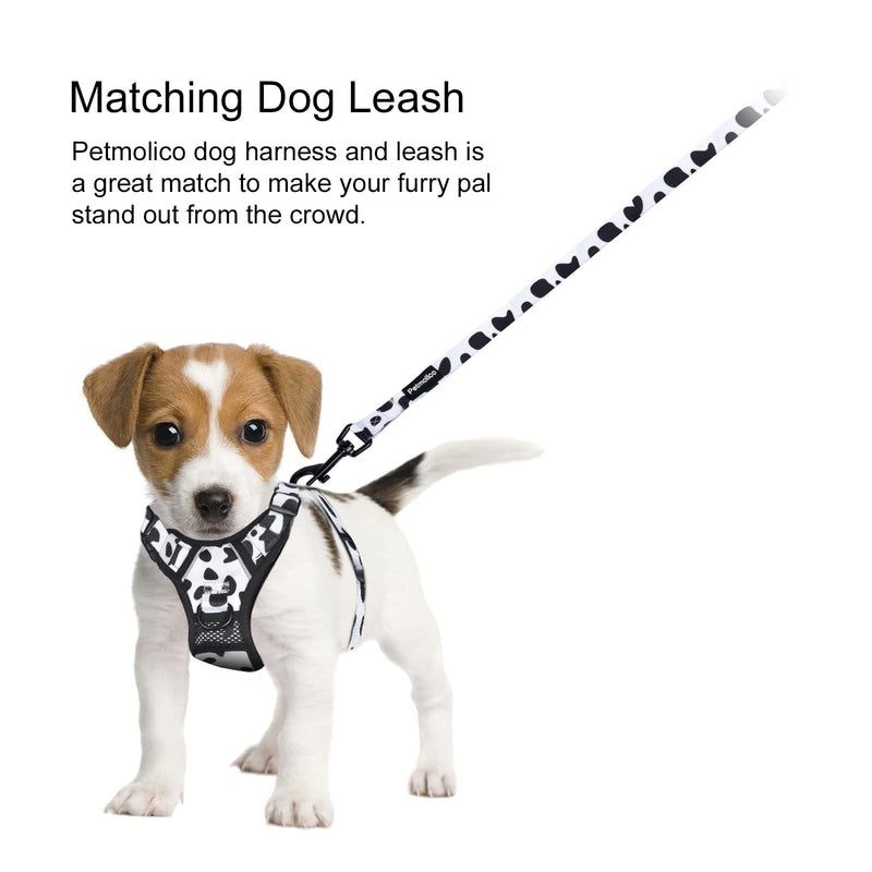 Petmolico No Pull Dog Harness and Leash Set, No Choke 4 Leash Attchments Easy Control Handle Soft Padded Reflective Vest Dog Harness for Large Dog Breed, Cow Pattern Large - PawsPlanet Australia