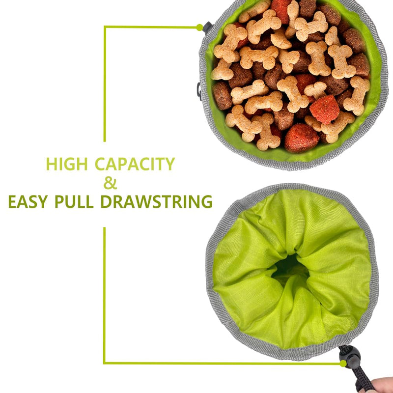 Dog Treat Pouch, Versatile Treat Pouches for Pet Training Easily Holds 2 Cups Kibble, Toys, Phone & Keys, Dog Treat Bags Training Pouch Built-in Poop Bag Dispenser for Walking, Gray Grey Bag Only - PawsPlanet Australia