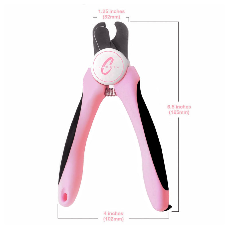 Pet Nail Clippers, Stainless Steel, Ergonomic Non Slip Design, Safe Home Pet Grooming for Cats and Dogs (Pink) Pink - PawsPlanet Australia