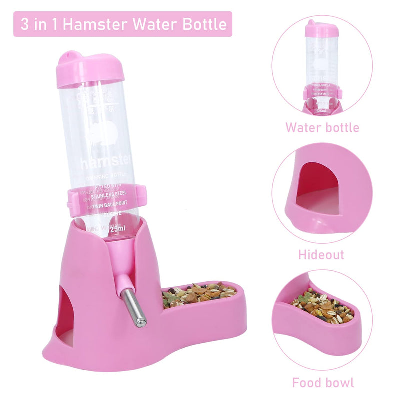 2 Packs, Hamster Water Bottle + Hamster Wheel Hamster Flying Saucer for Dwarf Hamsters Gerbil Mice - PawsPlanet Australia