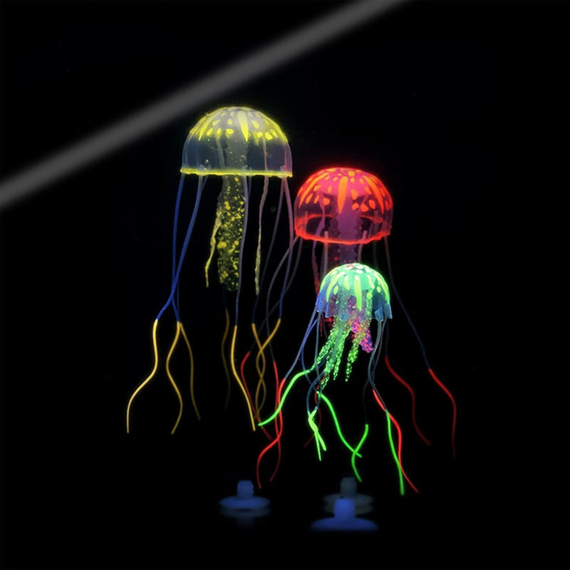 Jowxsx Funny Jellyfish Toy Fishtank Accessories Underwater World Floating Decors Cartoon Aquarium Ornaments Toy Jellyfish Decor (Rose Red) Rose Red - PawsPlanet Australia