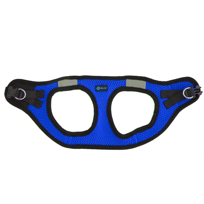 Max and Neo Nanu Small Dog Reflective Dog Harness - We Donate a Harness to a Dog Rescue for Every Harness Sold (X-Small, Blue) X-SMALL - PawsPlanet Australia