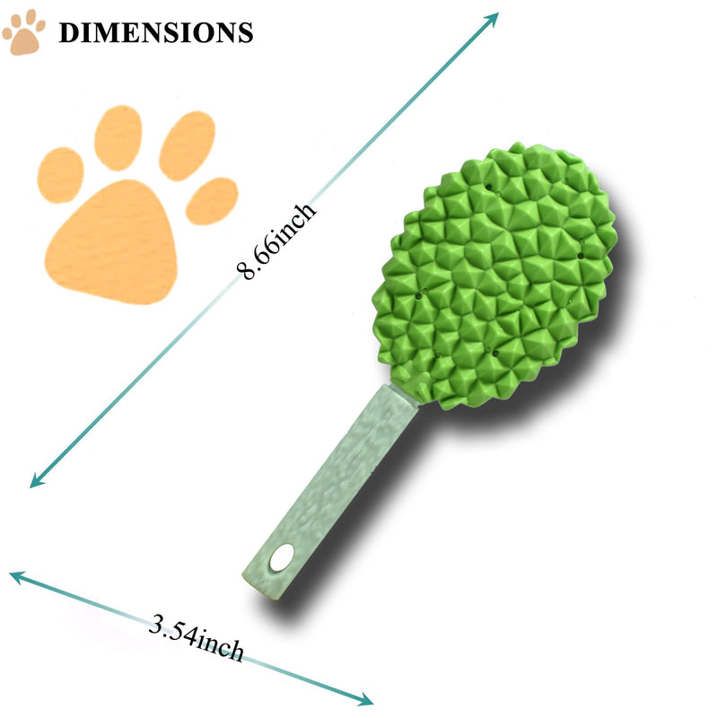 Cat Brush for Shedding Dog Brush Hair Cleaning Comb Bath Massage Tool for Shedding & Grooming, Remove Loose Hair, Durian Shape, Silicone Bristles (Green) Durian Green - PawsPlanet Australia