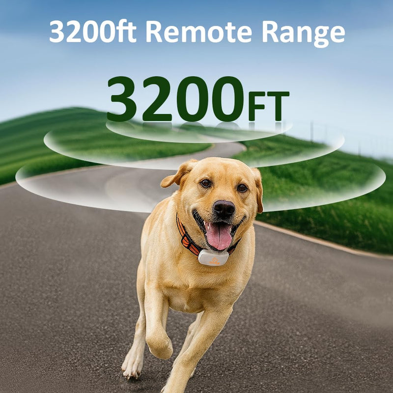 Dog Training Shock Collar for 2 Dogs with 9.8FT Retractable Leash – 3200FT Remote E-Collar for Dogs, Color Screen Display, Beep Vibration Static, IP67 Waterproof, USB-C Rechargeable (White, 2 Collars) White - PawsPlanet Australia