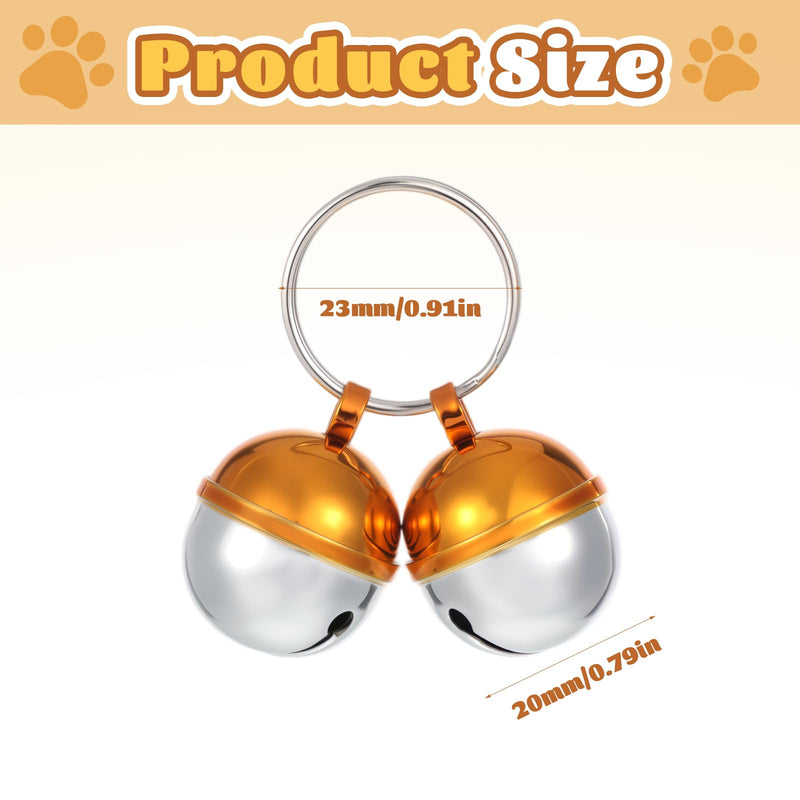 2 Pack Bells for Cat and Dog Collar Training Jingle Bell Pet Tracker Bells Pets Festival Accessories for Small Medium Large Dogs Cats (Gold & Silver) - PawsPlanet Australia