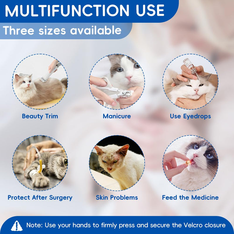 Flintronic Cat Cone Collar Soft, Adjustable Cat Recovery Collars & Cones to Stop Licking After Surgery, Pet Recovery Collar, Suitable for Pet Medical for Rehabilitation Wound Healing (M) M (Neck:15-21CM)