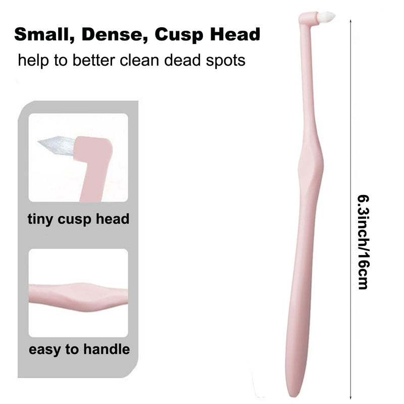 Three Sided Dog Toothbrush Kit, 2 Size Dog Toothbrush for Adult Puppy with Small Soft Head, Pet Teeth Deep Clean Dense Brush, Small Tooth Cleaning