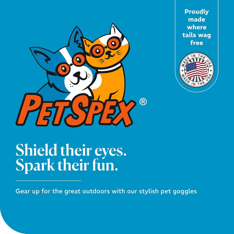 PetSpex® Dog Sunglasses for Large Breeds, Pet Goggles with UV Protection, Windproof Water Resistant Pet Glasses with Adjustable Head and Chin Straps for Outdoor Adventures, Large, Black Black Frame - PawsPlanet Australia