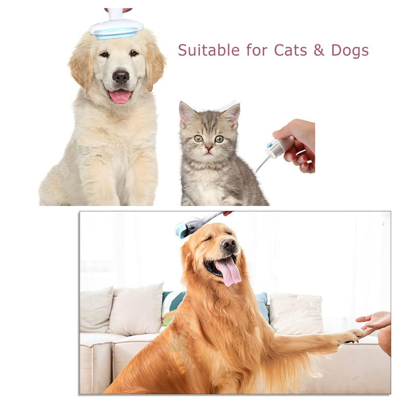 Pet Cat Dog Brush Comb Grooming Tool 3 in 1 Knot Opener Tangle Remover Slicker Brush Groomer Green