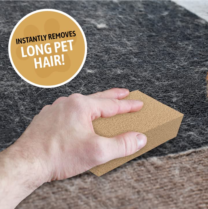 Pet Sponge Hair Lifter 3 Pack Remove Dog, Cat and Other Pet Hair from Furniture, Carpet, Bedding and Clothing - 3 Sponges All Natural Latex Rubber, Made in The USA - PawsPlanet Australia