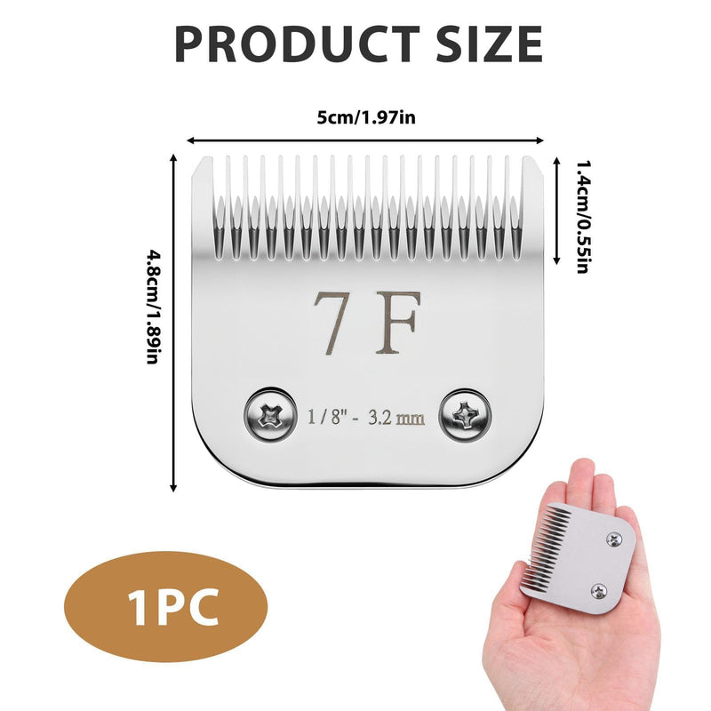 Dog Clipping Blade A5 Clipper Blades 7F 3.2mm Compatible with Andis UltraEdge AGC AGRC SMC Oster A5 Wahl KM Clippers Steel Dog Grooming Detachable Blade for Pet Hair Trimmer