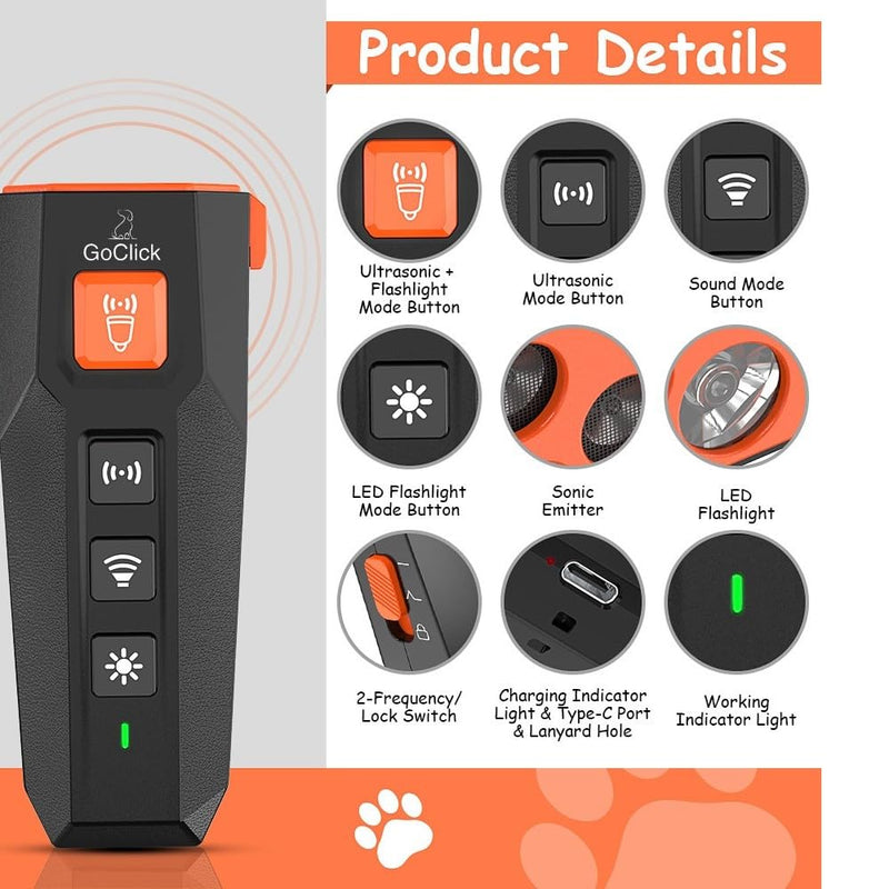 New Dog Bark Deterrent > 3 Emitters > Dog Training Tool> Safe and User-Friendly > Designed to Train Dogs and Discourage Excessive Barking > Alternative to Shock Collars.