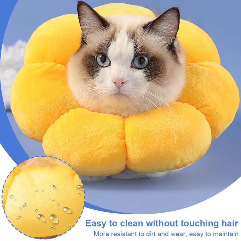 EIHI Cat Collar for Small Dogs After Surgery, Adjustable Collar, Soft Sunflower for Recovery, Collar
