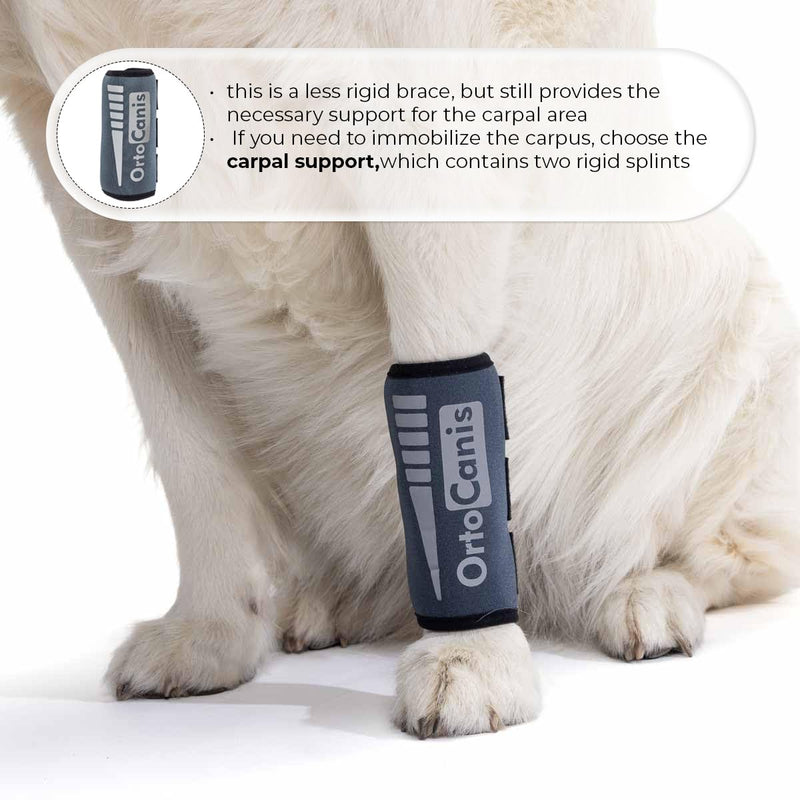 Ortocanis - Dog Leg Brace - Front Leg Brace for Dog - Arthritis, Ligament Injuries, Tendon Injuries or Agility Dogs - Made of Neoprene - Size XXS 5-8 cm