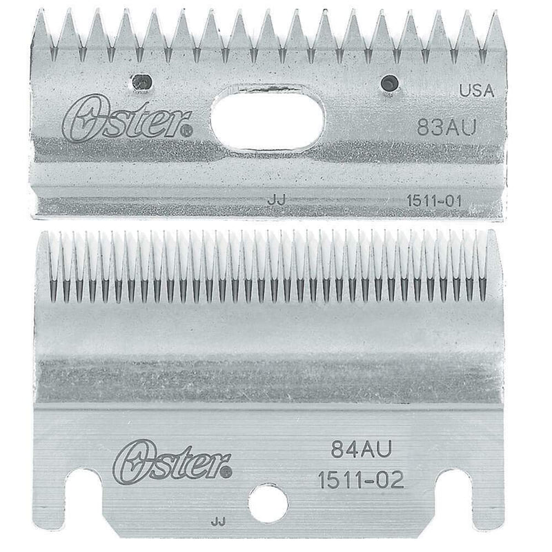 Oster Clipmaster Top and Bottom Clipper Blade Set, 83AU and 84AU (078511-126-001)