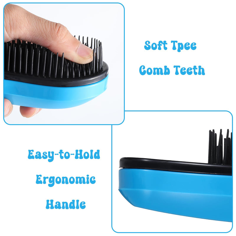 Small Dog Brush, Puppy Brushes for Grooming, Gently Cleaning Slicker Hair Brush for Teddy, Yorkies, Maltese, Shih Tzu, Chihuahua, Cats, Rabbits (Blue) - PawsPlanet Australia