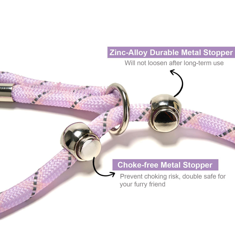 Slip Lead Dog Leash 5 Ft No Pull Reflective Nylon Dog Rope Training Leash with Padded Handle for Puppy Small Medium Dogs(Purple) Purple - PawsPlanet Australia