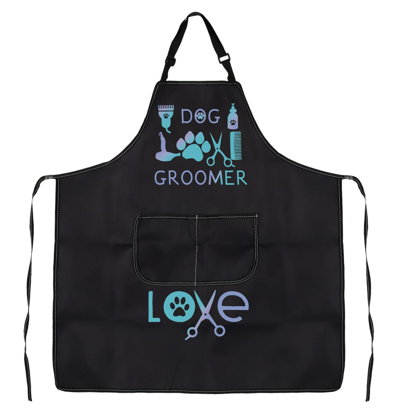 ENSIANTH Dog Grooming Apron - Waterproof with Pockets for Dog Groomers and Hairdressers dog grooming aprons - PawsPlanet Australia