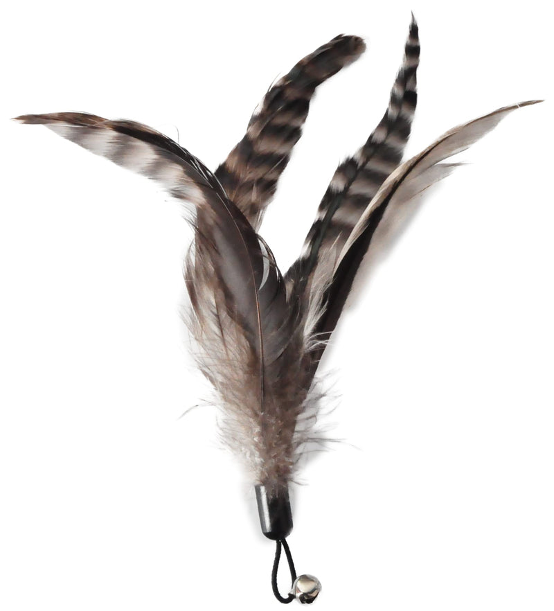 Cat Toys - No Chemical Dyeing Cat Feather Toys for Indoor Cats - Include Cat Wand and Natural Feather Refills