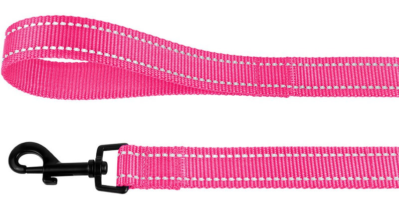 CollarDirect Nylon Dog Leash 5ft for Daily Outdoor Walking Running Training Heavy Duty Reflective Pet Leashes for Large, Medium & Small Dogs (L, Pink) - PawsPlanet Australia