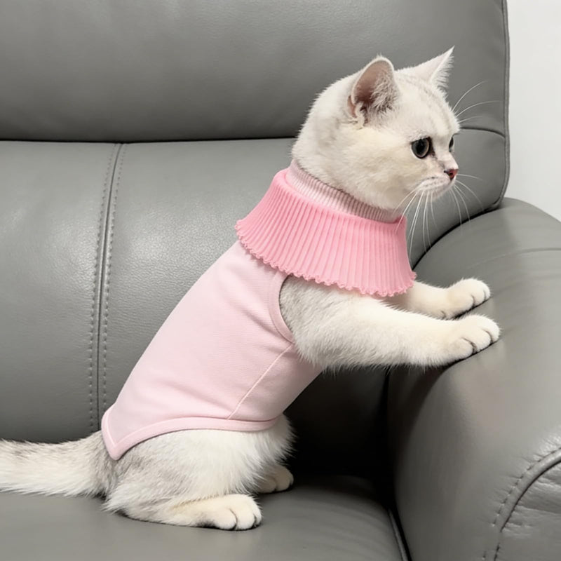 Hemobllo Cat Recovery Suit Surgical Clothing Breathable Stretchable for Kittens Pink S Protective Suit after Surgery and Neutering
