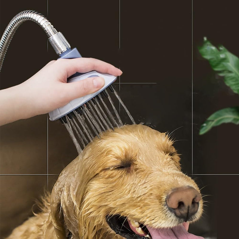 Dog Bath Brush Spray, Dog Shower Head w/4 Sprinkler Adapter for Bathtub Faucet Pet Bathing Massaging & Grooming,Washing - PawsPlanet Australia