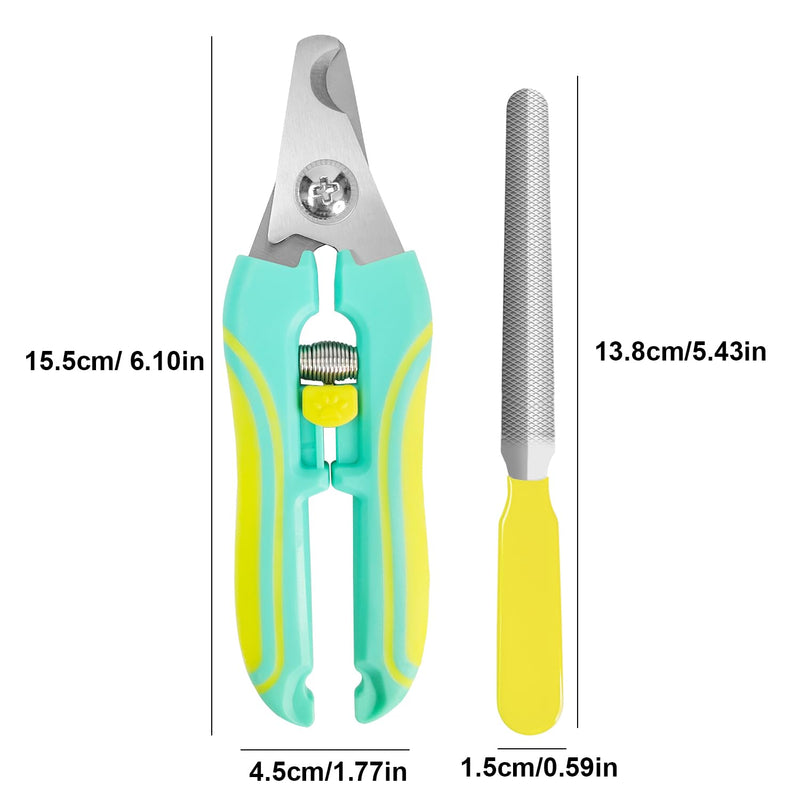 Dog & Cat Pets Pet Nail File, Dog & Cat Nail Clippers and Trimmers, Dog & Cat Nail Trimmers, Pet Nail Clipper with Safety Lock to Avoid Over Cutting, Perfect Grooming Tool Green - PawsPlanet Australia