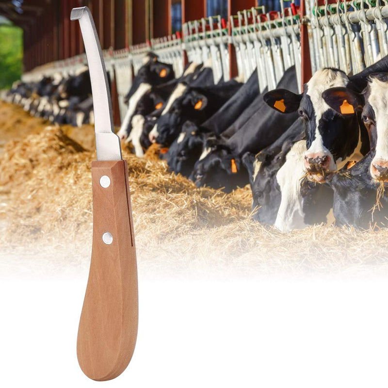 Fdit Straight Blade Shape Horse Hoof Knife Carbon Steel Hoof Knife Trimming Tool for Cattle Horse Use(2#)
