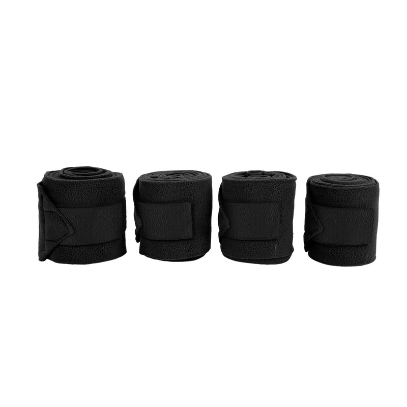 Horse Leg Wrap Self Adhesive Fleece Bandages 4pcs Multifunctional Support for Training Exercising (Black)