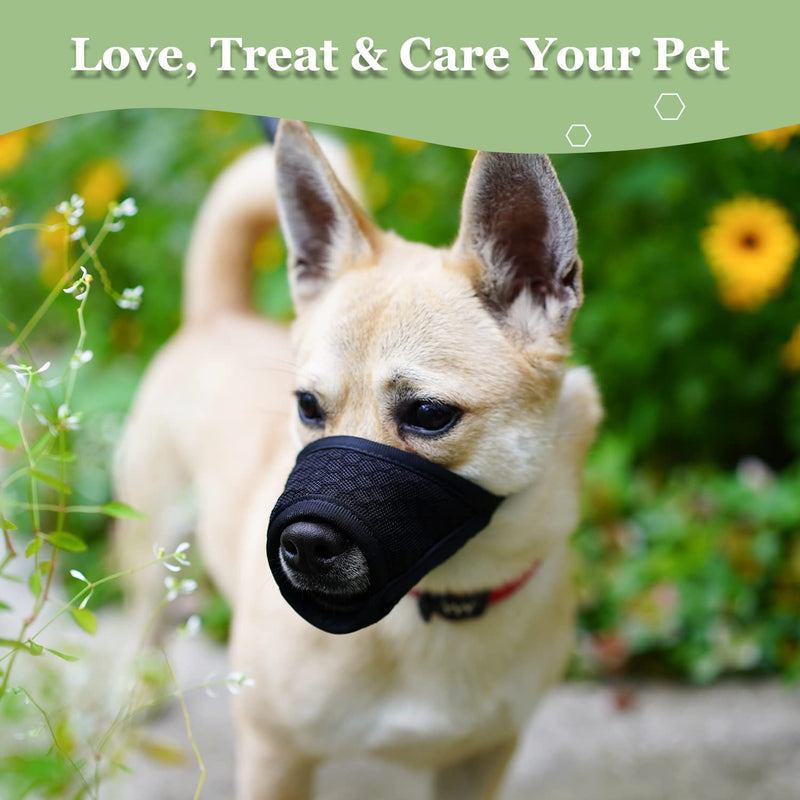 Mayerzon Dog Muzzle, Puppy Soft Mesh Muzzle for Small Medium Large Dogs Chihuahua Poodles Beagle Dachshund Corgis Labrador for Biting Chewing Grooming that Allows Panting Drinking(M, Black) M-(Snout 7¼”-8”) - PawsPlanet Australia