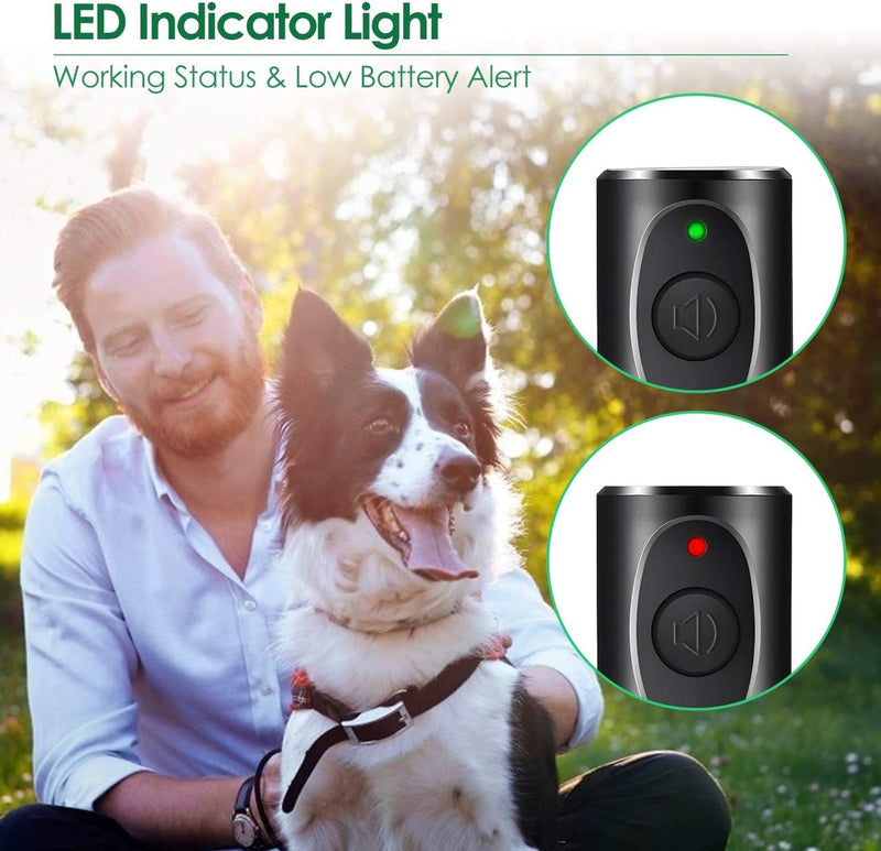 MODUS Ultrasonic Dog Barking Deterrent Device, Anti-Barking Device for Dogs, Bark Control Range of 16.4Ft, Dog Trainer, Wrist Strap, Battery Included, LED Indicate, Indoor and Outdoor Grey Dog Barking Deterrent Device - PawsPlanet Australia